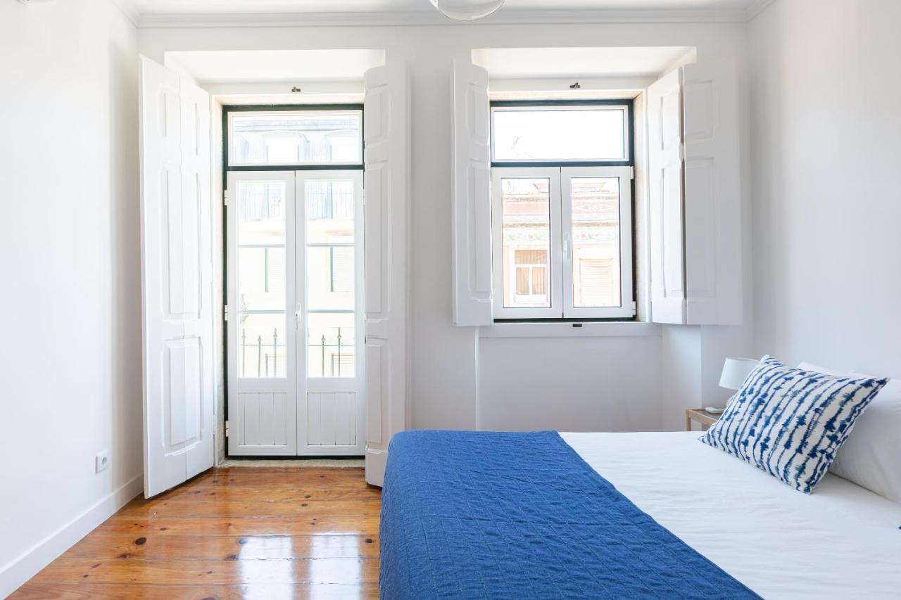 White & Blue Vintage Home In Graca Lisboa Exterior foto